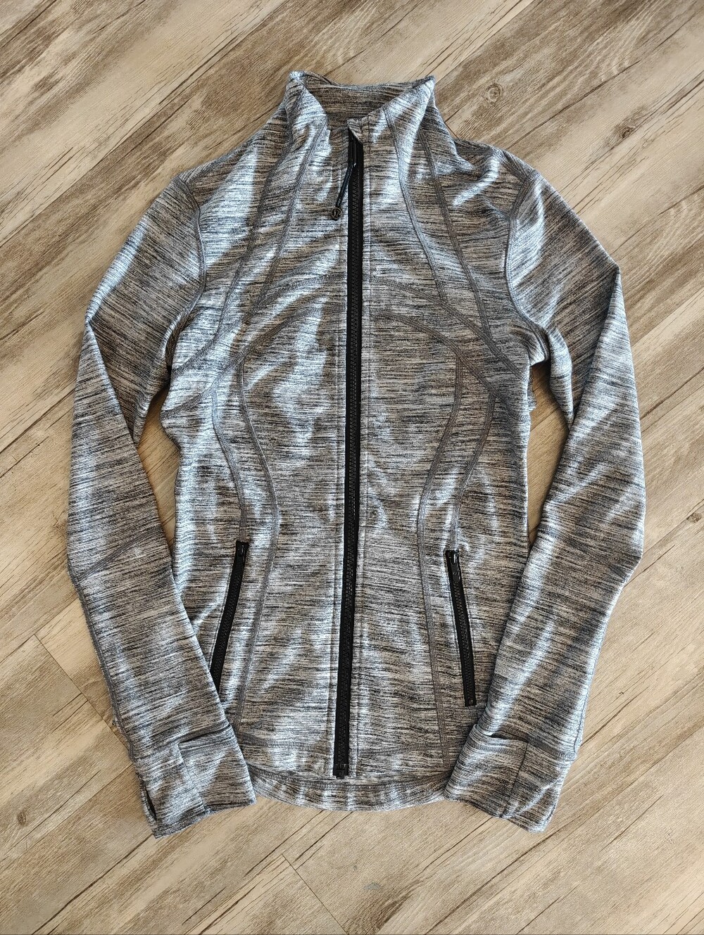 Lululemon Define Jacket Space Dye Camo Seal Grey Deep Coal Sz4 Great Condition